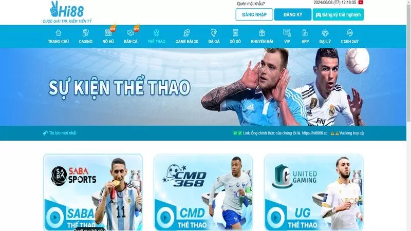 Hi88 cung cấp một loạt các tùy chọn cá cược thể thao, tỷ lệ cược lớn Hi88 cung cấp một loạt các tùy chọn cá cược thể thao, tỷ lệ cược lớn
