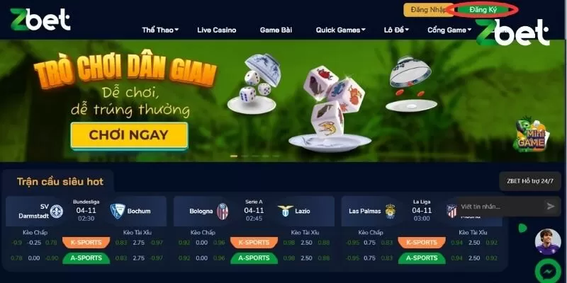Hướng dẫn đăng ký - đăng nhập Zbet Hướng dẫn đăng ký - đăng nhập Zbet