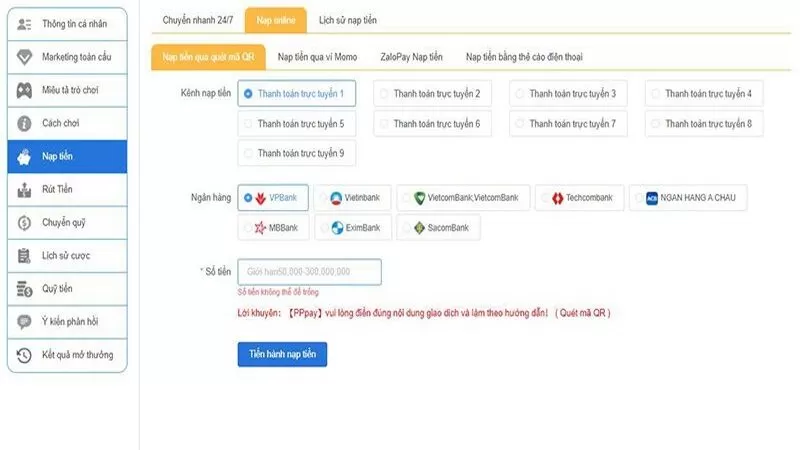 Rút tiền tại nhà cái QH88 siêu tốc chỉ với 3 bước Rút tiền tại nhà cái QH88 siêu tốc chỉ với 3 bước