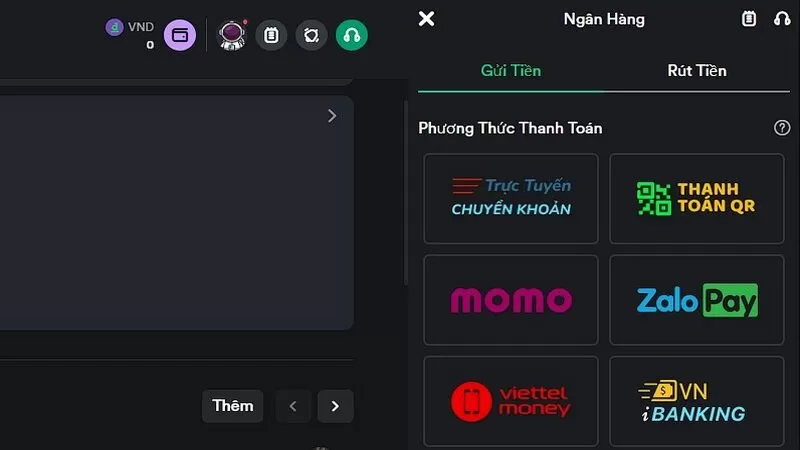 Đa dạng phương thức thanh toán là điểm mạnh của kênh giải trí này Đa dạng phương thức thanh toán là điểm mạnh của kênh giải trí này