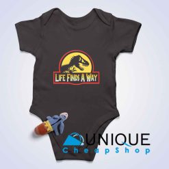 Life Finds A Way Baby Bodysuits Color Black