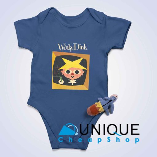 Winky Dink Baby Bodysuits Color Blue